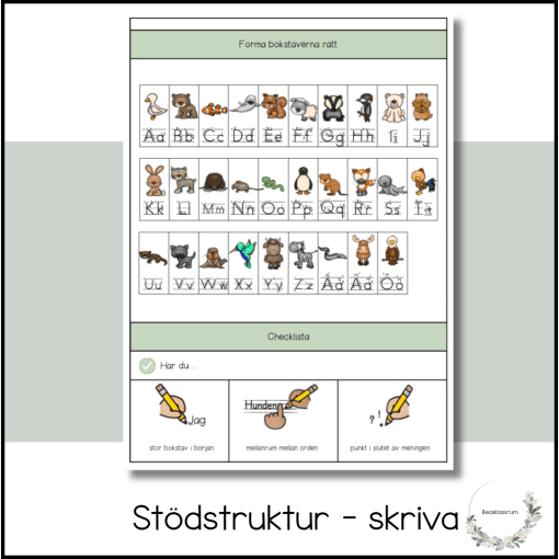 Stödstruktur - skriva