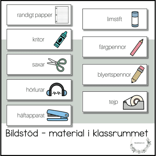 Bildstöd - material i klassrummet