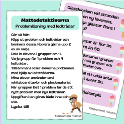 Mattedetektiverna sommartema - Problemlösning med ledtrådar