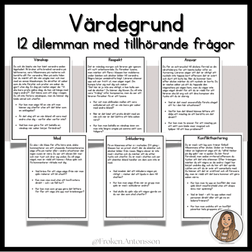 Värdegrund - vänskap, respekt, ansvar, mod, inkludering & konflikthantering